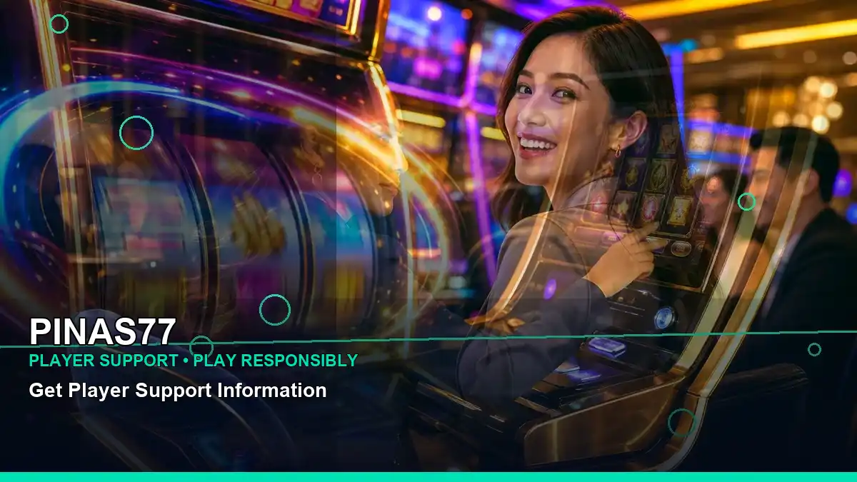 PINAS77 mobile casino play featuring an adult Filipina host in a diagonal visual layout