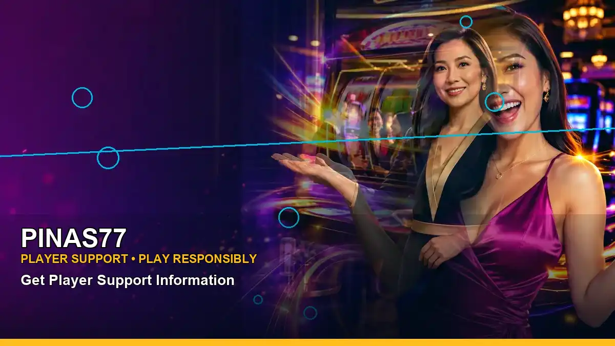 Mobile casino first-deposit promotion artwork featuring an adult Filipina casino host in a right-aligned composition