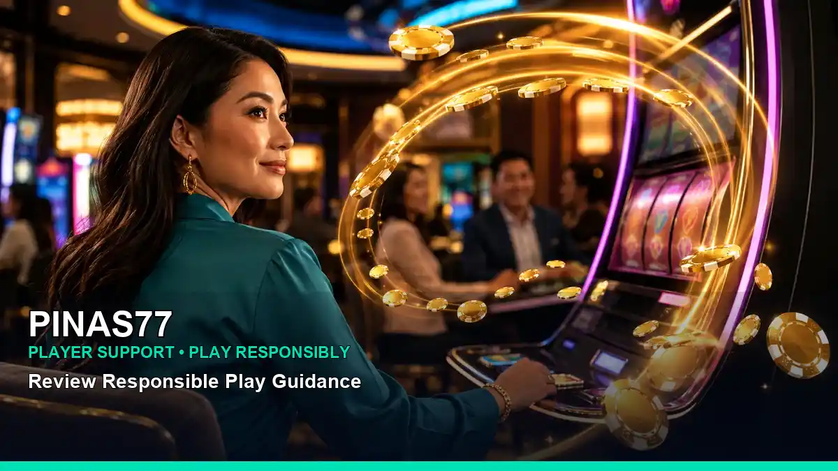 PINAS77 cashback rewards interface with an energetic casino design for Philippine players