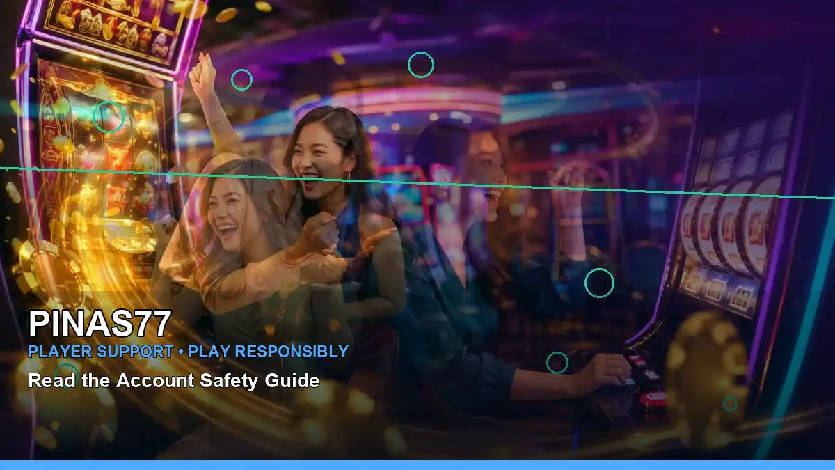 PINAS77 wheel information for Philippine players showing mobile gameplay and casino game access